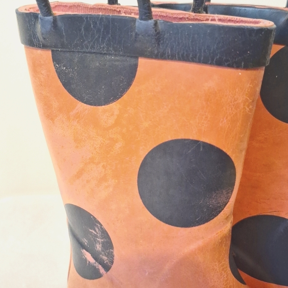 CARTER'S size 8 girls ladybug polkadot rubber rainboots - Picture 4 of 7